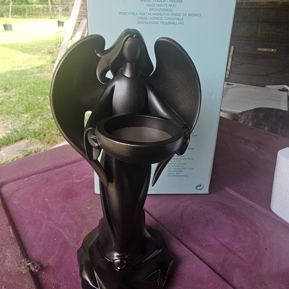 PARTYLITE Bronze Angel Candle Holder